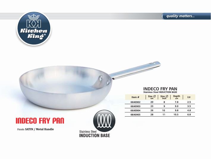 KK Metal Finish Indeco Fry pan (18CM)